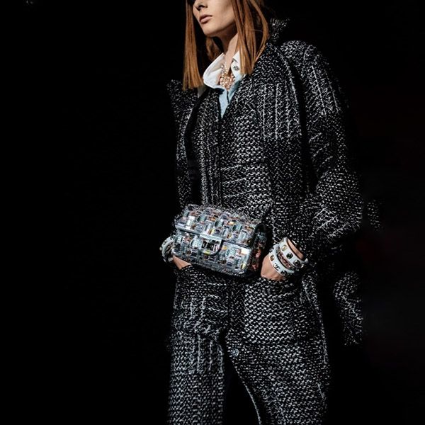 シャネル ミニハンドバッグ コピー★サテン & コスチューム パール AS0874B06805NF994